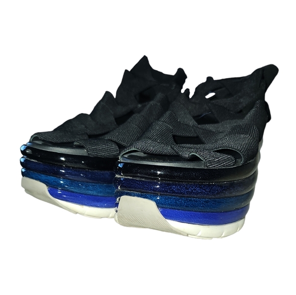 USED Salvatore Ferragamo Eiko Rainbow Wedge Sandals - Picture 3 of 7